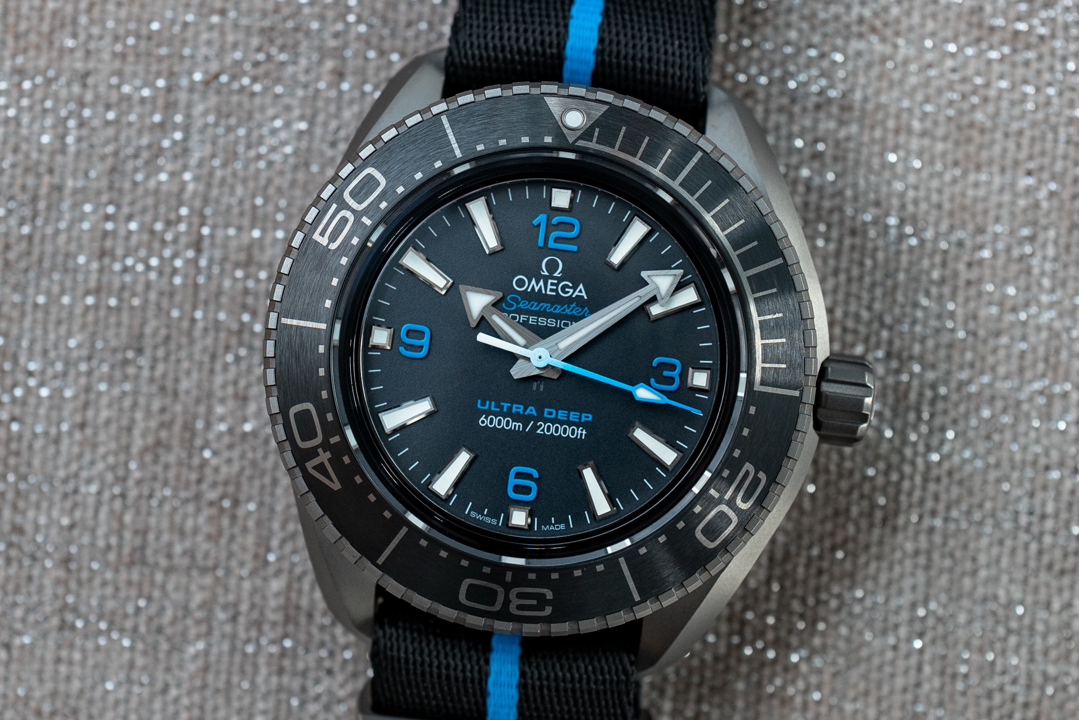 UK Luxury Fake Omega Seamaster Planet Ocean Ultra Deep For Sale