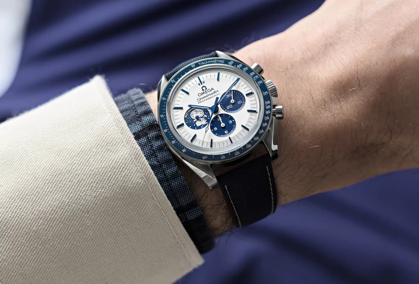 Omega Speedmaster CK2998 replica watch worn on the wrist