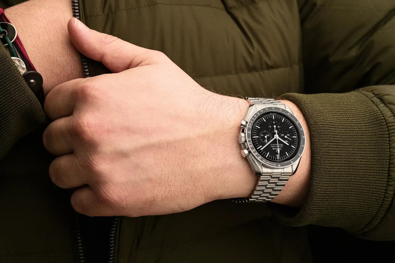Omega Speedmaster Moonwatch replica watch wrist view